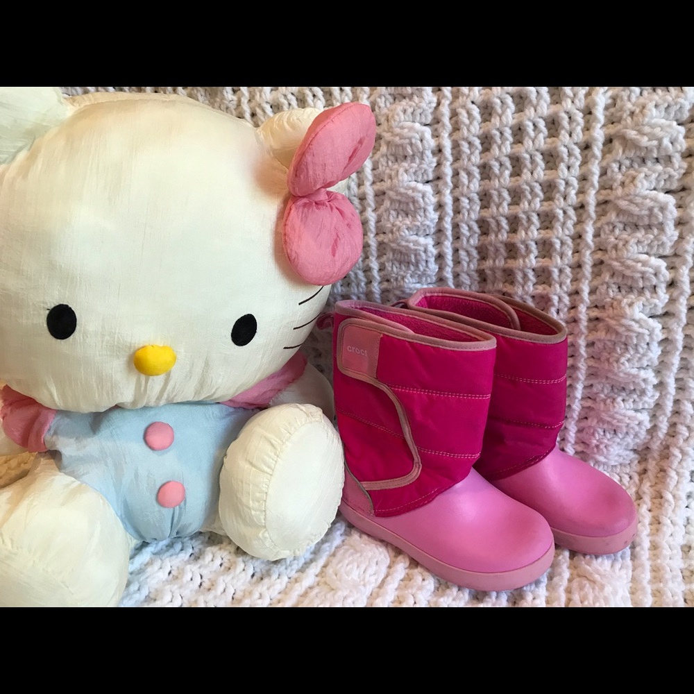 Croc boot girl pink